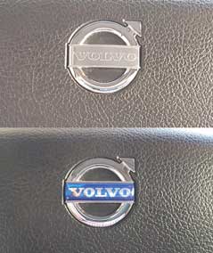 Domed Volvo Steering Wheel Emblems.
