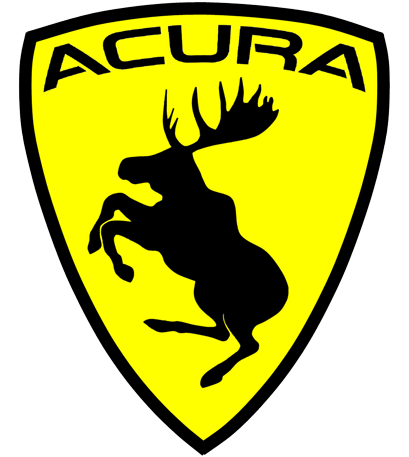 Prancing Moose Acura Sticker.