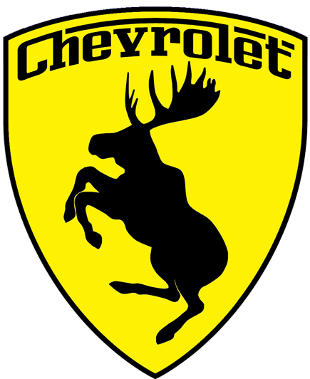 Prancing Moose
                        Chevrolet Sticker.