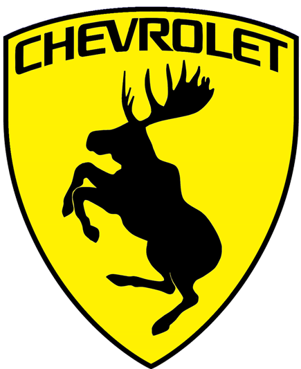 Prancing Moose
                        Chevrolet Sticker.