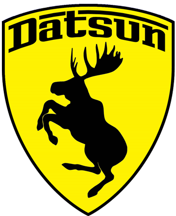 Prancing Moose Datsun
                        sticker.