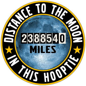 Distance to the Moon
                    in this Hooptie