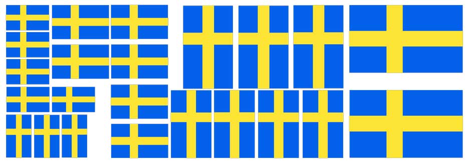 Swedish Flag Sticker
                      Assortment.