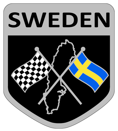 Sweden flag badge sticker.